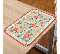 OVLIIYWZY 6 Pcs Classical Leather Western Placemat Restaurant Table Mat Tableware Pad Heat Insulation Kitchen Accessorie