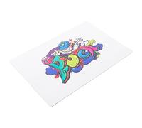 OVLIIYWZY 6 Pcs Hip-Hop Graffiti Style Leather Western Placemat Restaurant Table Mat Tableware Pad Kitchen Accessorie