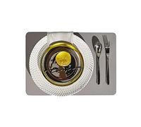 OVLIIYWZY Black Dot Swirl Pattern Ceramic Flat Plate Western Tableware Set Softation Table Setting Table Dinner Plate