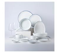 OVLIIYWZY Ceramic Tableware Matte Smooth Surface European Edge Color Glaze Western Steak Plate