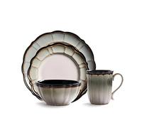OVLIIYWZY Ceramic Tableware Retro White Black Border Kiln Change Glaze Technology Durable Fashion Plate Mug Salad Bowl Outfit