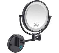 OVLIIYWZY Espejos de Maquillaje Espejo de baño Espejo de Maquillaje de Doble Cara con rotación de 360 Grados, Haga Que Sus Detalles se vean más refinados, Recargable por