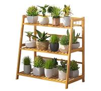 OVLIIYWZY Lagen Houten Plantenstandaard Rechthoekige Ladder Bloempotten Outdoor Indoor Plant Display Rack Heavy Duty Utility Organizer Rek voor Huis Tuin Patio Balkon Trapstijl Bloemenstand