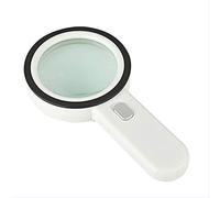 OVLIIYWZY Lupa 30X 12 Luces LED 105 mm Lupa de Mano Liviana de súper Alta claridad para Leer mapas - Lupa de reparación de Relojes de joyero para un Matrimonio