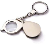 OVLIIYWZY Lupa de Mano 10x Mini giratoria para Ancianos niños Lectura joyería portátil Monedas Sellos identificación ampliación Lupa Matrimonio