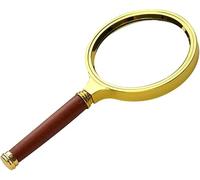 OVLIIYWZY Lupas Lupa con Mango de Madera 20X Lectura Manual Lente Grande de 100 mm para Personas Mayores y niños Lectura Inspección Matrimonio observado