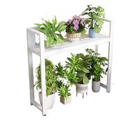 OVLIIYWZY Plantenbakken Van roestvrij Staal, duurzaam bloempottenrek, meerdere bloemenstandaard, praktische displayhouder, Plank voor binnen, zware Unit Met rasterpaneel, bloemenrek voor Hoe