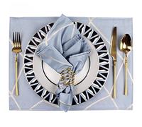 OVLIIYWZY Western Plate Tableware Set Restaurant Table Plate Table Plate Table Mat Napkin Combination Complete Set