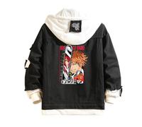 Ovlize Chains-aw Man Sudadera con Capucha, Capucha Casual Top, Invierno Abrigo Coat Moda Casual Top Moda, Sweat(Black,2XL)