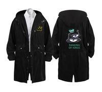 Ovlize Ranki-ng of Kin-gs Abrigo Casual Hombre, Cortavientos Abrigo de Transición, Trench Chaqueta Primavera Otoño Abrigos, autoum(Black 13,M)