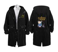 Ovlize Ranki-ng of Kin-gs Abrigo Casual Hombre, Cortavientos Abrigo de Transición, Trench Chaqueta Primavera Otoño Abrigos, autoum(Black 12,2XL)