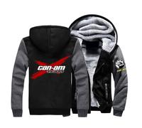 Ovlize Sudadera Con Cremallera Hombre C.a.n-a.m, Abrigo Cierre De Cremallera Con Forro Polar, Sweatshirts Casual Con Bolsillos, De Trabajo, Polar(Gray,S)