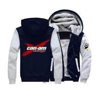 Ovlize Sudadera Con Cremallera Hombre C.a.n-a.m, Abrigo Cierre De Cremallera Con Forro Polar, Sweatshirts Casual Con Bolsillos, De Trabajo, Polar(Blue,S)