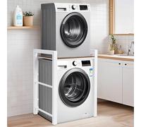 OVLRIJP Estantería para lavadora ajustable, armario para secadora, estante para lavadora con 3 alturas ajustables, capacidad de carga de 350 kg, armario para lavadora y secadora, 75 x 67 x 105 cm