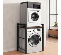 OVLRIJP Estantería para lavadora ajustable, armario para secadora, estante sobre lavadora con 3 alturas ajustables, capacidad de carga de 350 kg, armario para lavadora y secadora, 75 x 67 x 105 cm
