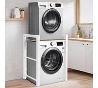 OVLRIJP Estantería para lavadora ajustable, armario para secadora, estante sobre lavadora con 3 alturas ajustables, capacidad de carga de 350 kg, armario para lavadora y secadora, 75 x 67 x 105 cm