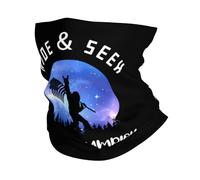 Ovni Extraterrestre Y Bigfoot Moon4 Polainas De Cuello Durable Cuello Bufanda Antideslizante Bufanda Facial para Mujer Deportes Ciclismo 26X30CM