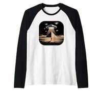 OVNI Pirámide Alienígena Antiguo Misterio Espacio Abducción Hombres Mujeres Camiseta Manga Raglan