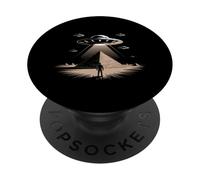 OVNI Pirámide Alienígena Antiguo Misterio Espacio Abducción Hombres Mujeres PopSockets PopGrip Adhesivo
