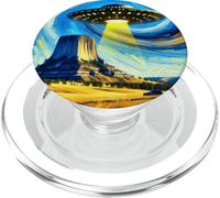 OVNI sobre la Torre del Diablo, Van Gogh Starry Night Style PopSockets PopGrip para MagSafe