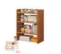 OVOGGPAN Estantería de Escritorio Ajustable de bambú para la Parte Superior del Escritorio. Estante de Almacenamiento de Escritorio Resistente para Oficina, Dormitorio y hogar.(Brown,40x20x56cm)