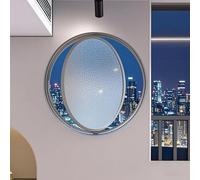 OVOGGPAN Ventana de Vidrio Templado giratoria de 360°, de aleación de Aluminio, de Repuesto, para cobertizos, Ideal para Cocina, baño, Autocaravana, Invernadero o minicasa(Black-TOU,100cm/39.4in)