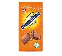 Ovomaltine Crunchy Pizarra de chocolate con leche entera suiza original con trozos crujientes de cacao fino, sostenible (1 x 100 g)