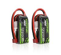 OVONIC Batería Lipo 2s 35C 2200mAh 7.4V Batería Corta con Decans para RC Heli Airplane Quadcopter Coche Barco Camión Helicóptero Multimotor DIY Hobby (2 Piezas)