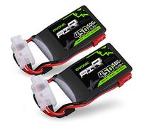 OVONIC Lipo RC batería 2pcs 7.4V 450mAh 50C 2S con Conector JST para Emax Babyhawk Doinker Moskito Mico RC Heli 250 Helicóptero Pequeño Avión Micro FPV Racing Drone Quadcopter