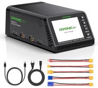OVONIC X4 LiPo Balance Charger AC 500W 4 canales, 15A por canal, soporta 1S-6S LiPo/Li-ion/LiHV/Life y 3S-18S NiMH, protecciones de seguridad integradas