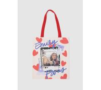 OVS, Bolso Tote De Algodón Puro Multicolor Con Estampado De Emily In Paris, Mujer, Blanco/rojo, Talla: FASUL