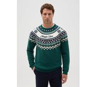OVS, Jersey De Navidad Save The Children Con Motivo De Jacquard Verde, Hombre, Green/White, Talla: L