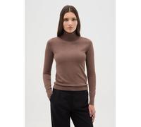 OVS, Jersey Marrón De Cuello Alto Y Ajuste Regular De Punto Acanalado, Mujer, Marrón claro, Talla: 40