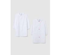 OVS KIDS, Bata Escolar Para Niña En Mezcla De Algodón Blanco Con Botones, Niña, Blanco óptico, Talla: 5-6