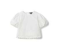 OVS Kids Blusa Blanca de algodón Puro para niña Ajuste Regular con Decoraciones