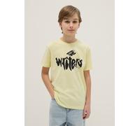 OVS KIDS, Camiseta Amarilla De Algodón Puro Para Chico, Corte Regular Con Letra, Niño, Amarillo Claro, Talla: 13-14