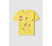 OVS KIDS, Camiseta Amarilla De Niño De Algodón Puro Ajuste Regular Con Pikachu, Niño, Amarillo neón, Talla: 6-7