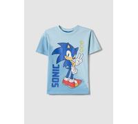 OVS KIDS, Camiseta Azul De Niño En Puro Algodón, Ajuste Regular, Con Sonic, Niño, Azul Azur, Talla: 7-8