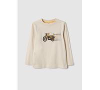OVS KIDS, Camiseta Beige De Algodón Puro Regular Fit Con Estampado, Niño, Beige Claro, Talla: 7-8