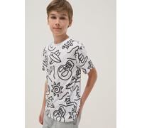 OVS KIDS, Camiseta Blanca De Algodón Puro De Manga Corta, Niño, Blanco, Talla: 13-14