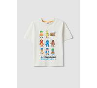 OVS KIDS, Camiseta Blanca Infantil De Algodón Puro Con Estampado De Stumble Guys, Corte Regular, Niño, Blanco crema, Talla: 9-10