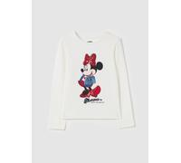 OVS KIDS, Camiseta De Manga Larga Con Estampado Minnie, Niña, Blanco óptico, Talla: 9-10