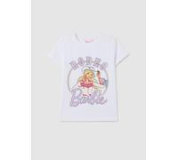 OVS KIDS, Camiseta De Niña De Algodón Blanco Elástico Con Estampado De Barbie, Niña, Blanco óptico, Talla: 4-5