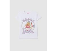 OVS KIDS, Camiseta De Niña De Algodón Blanco Elástico Con Estampado De Barbie, Niña, Blanco óptico, Talla: 7-8