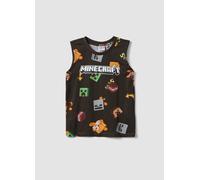 OVS KIDS, Camiseta De Tirantes Negra Infantil De Algodón Puro Con Estampados Minecraft, Niño, Negro, Talla: 7-8