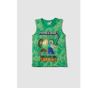 OVS KIDS, Camiseta De Tirantes Verde De Algodón Puro Para Niño Con Estampados De Minecraft, Niño, Verde, Talla: 9-10