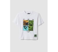 OVS KIDS, Camiseta Infantil Blanca De Algodón Puro Con Ajuste Oversize Y Estampado, Niño, Blanco óptico, Talla: 8-9
