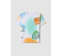 OVS KIDS, Camiseta Infantil De Algodón Puro Multicolor Con Pokémon, Ajuste Regular, Niño, Blanco/naranja, Talla: 9-10