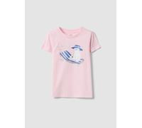OVS KIDS, Camiseta Rosa De Algodón Orgánico Puro Para Niña Con Estampado Y Brillo, Niña, Rosa Claro, Talla: 4-5