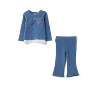OVS KIDS Conjunto azul de algodón y viscosa elástica con lazo